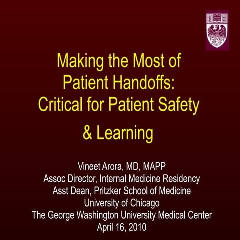 Handoff Workshop - 2 Hour Training