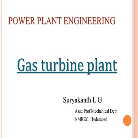Gas turbine plant