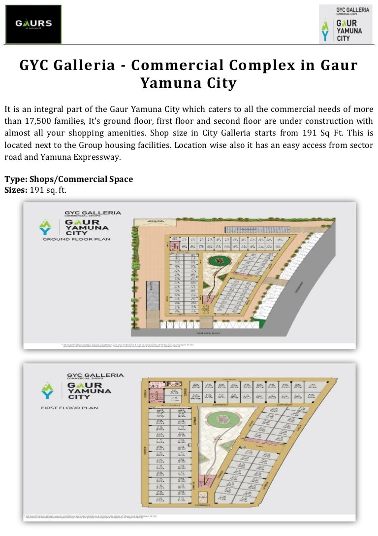 Gyc Galleria Commercial Complex In Gaur Yamuna City