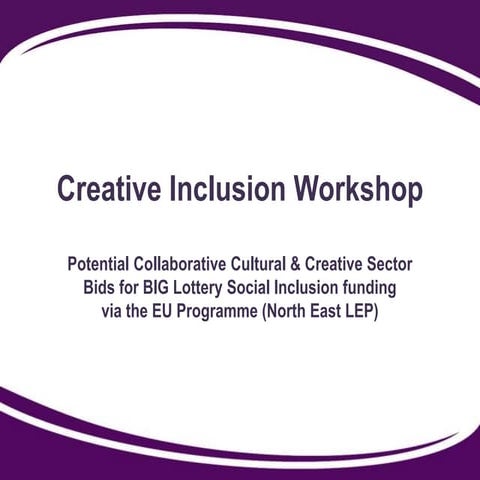 Creative inclusion slides for 27 mar am