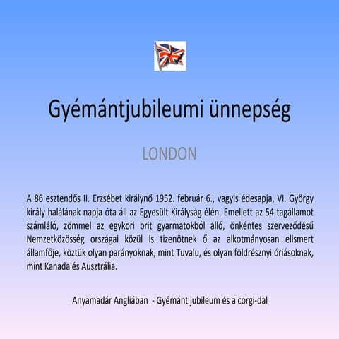 II. Erzsébet - Gyémántjubileumi ünnepség