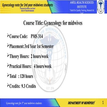 Gynaecology for midwives Preapre by Malou Lual 2025 - Copy.pptx