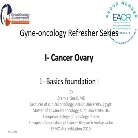 Gyne oncology refresher series 1