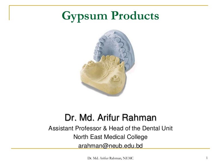 Gypsum products