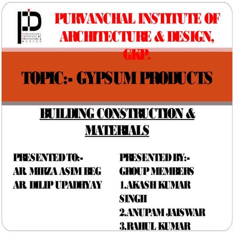 Gypsum Products
