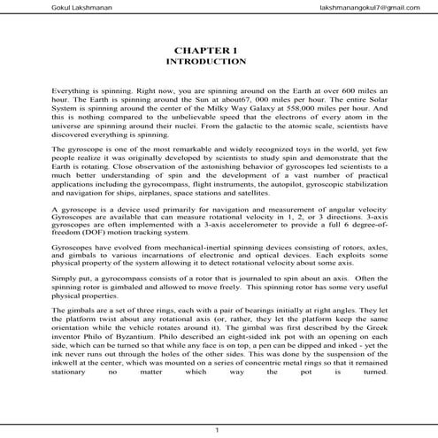 Theory of Gyrocompass