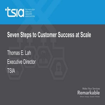 SEVEN STEPS TO CUSTOMER SUCCESS AT SCALE