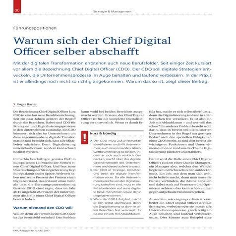 Warum der Chief Digital Officer sich selber abschafft
