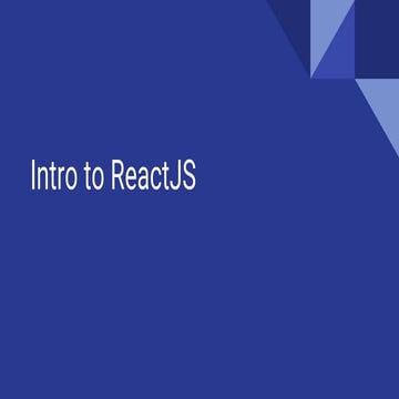 Introduction to React JS for beginners 