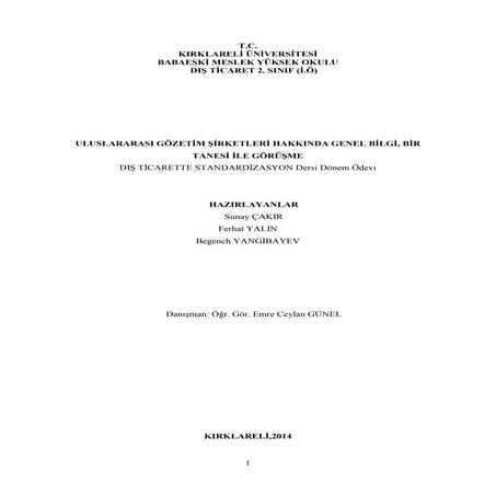 Gözetim şirketleri