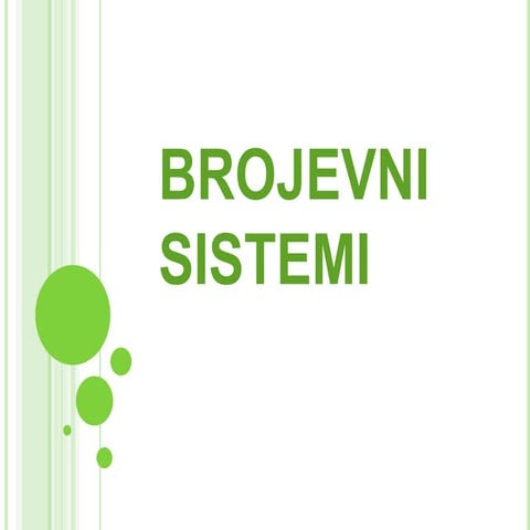 Dekadni, binarni, oktalni i heksadekadni brojevni sistem