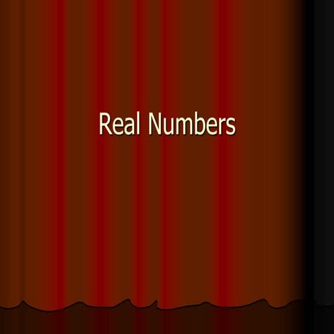 The real number system