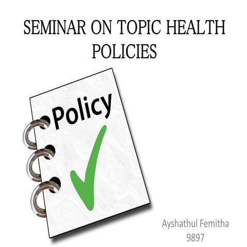 Health policies