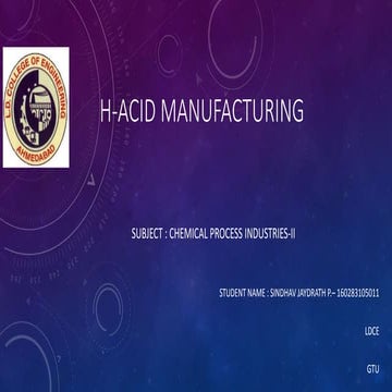 H-acid  manufacturing process