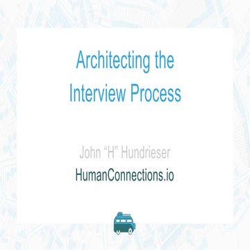 Recruiting Optimization Roadshow - John Hundrieser, HumanConnections.io