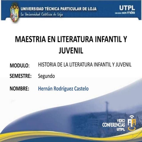 HISTORIA DE LA LITERATURA INFANTIL Y JUVENIL (Mayo Octubre 2011)