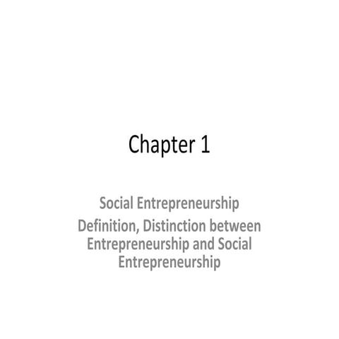 social entrepreneurshil