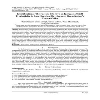 Identification of the Factors Effec...