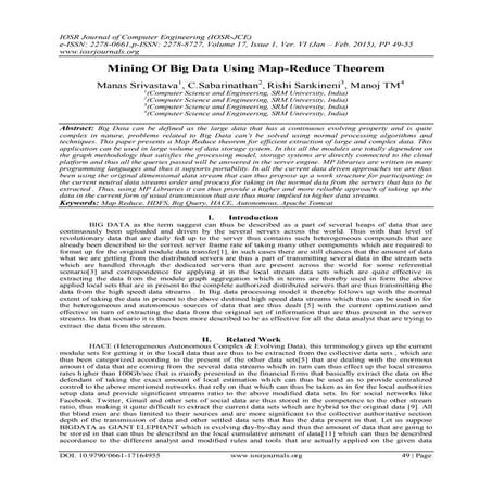 Mining Of Big Data Using Map-Reduce Theorem