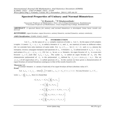 Spectral Properties of Unitary and Normal Bimatrices