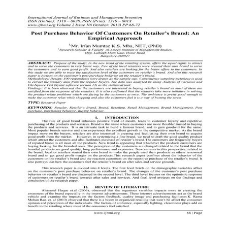 International Journal of Business and Management Invention (IJBMI)