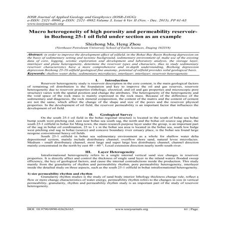 Macro heterogeneity of high porosity and permeability reservoirin Bozhong 25-...
