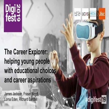 The Career Explorer: helping young people with educational choices and career...