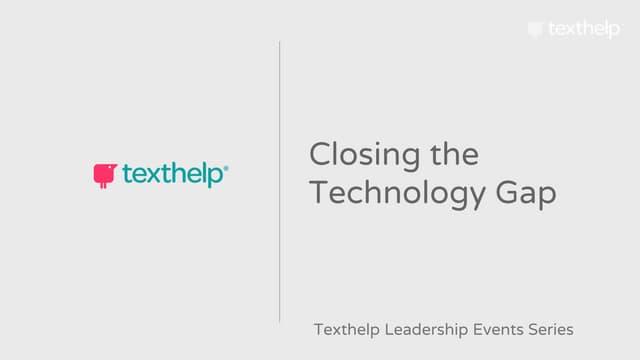 Closing the technology gap