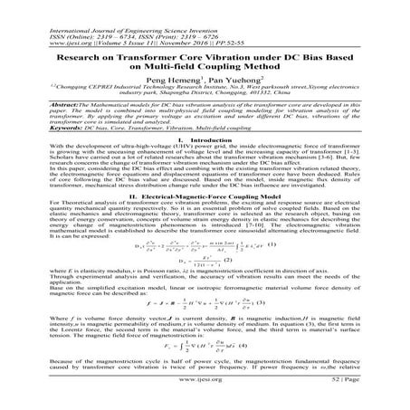 Research on Transformer Core Vibration under DC Bias Based on Multi-field Cou...