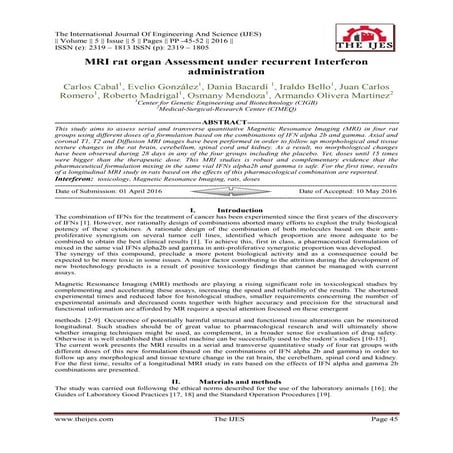MRI rat organ Assessment under recurrent Interferon administration