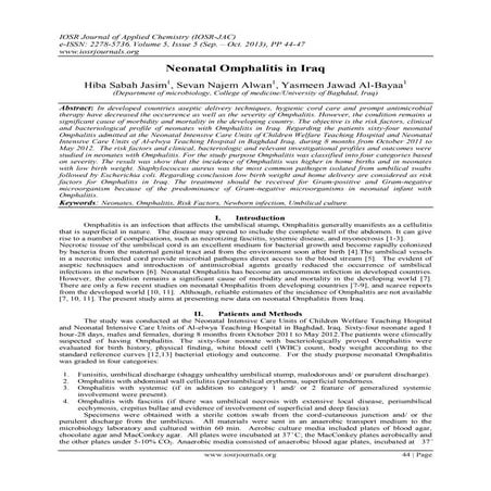 Neonatal Omphalitis in Iraq