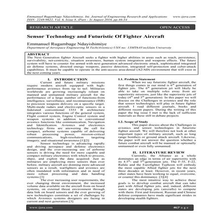 Sensor Technology and Futuristic Of Fighter Aircraft 