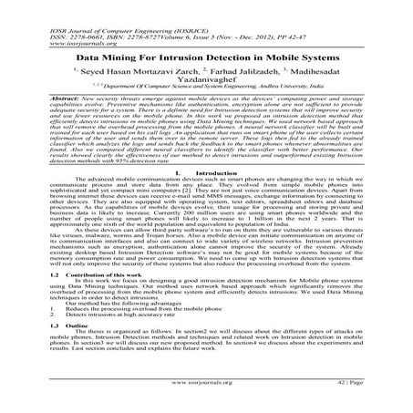 Data Mining For Intrusion Detection in Mobile Systems