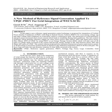 A New Method of Reference Signal Generation Applied To UPQC-PHEV For Grid Int...