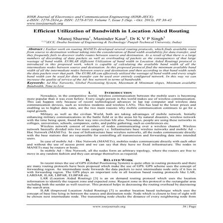 Location Aided Routing (LAR) | PDF