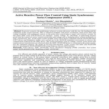Active Reactive Power Flow Control Using Static Synchronous Series Compensato...
