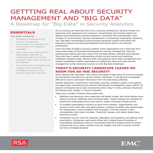 Getting Real About Security Management and “Big Data” 