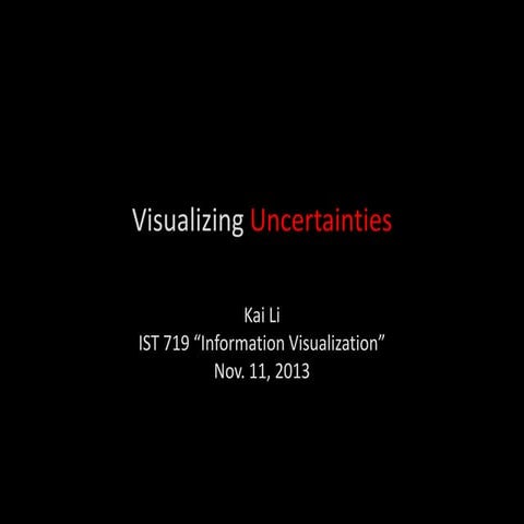 Introduction to Visualizing Uncertainties