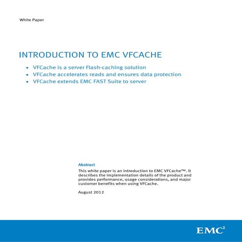 White Paper: Introduction to VFCache   