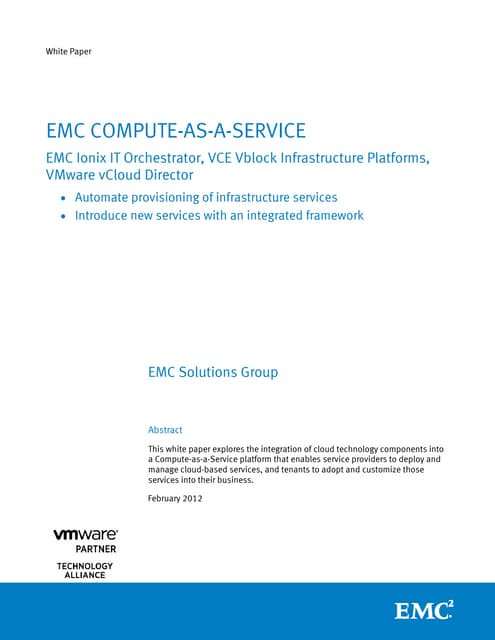 White Paper: EMC Compute-as-a-Servi...