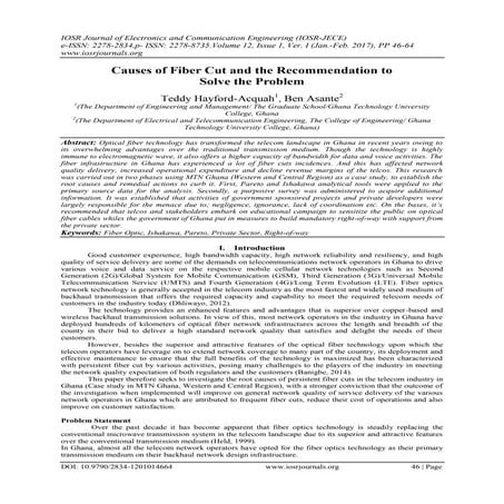 Causes of Fiber Cut and the Recommendation to Solve the Problem