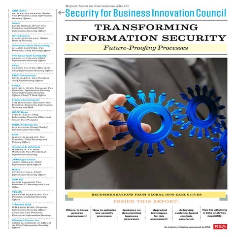 SBIC Report : Transforming Information Security: Future-Proofing Processes