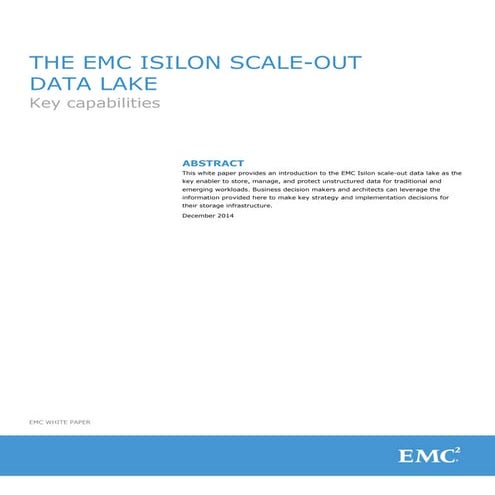 The EMC Isilon Scale-Out Data Lake