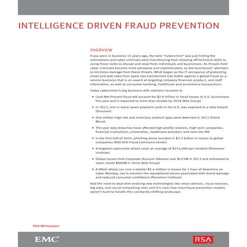 Intelligence-Driven Fraud Prevention