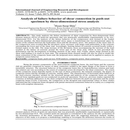 Analysis of failure behavior of shear connection in push-out specimen by thre...