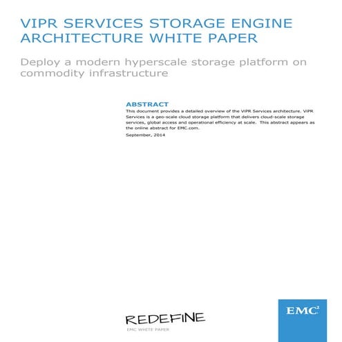 ViPR Services Storage Engine Architecture 