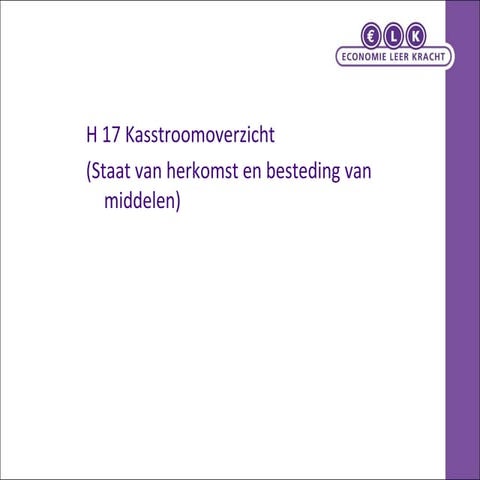 H 17 Kasstroomoverzicht