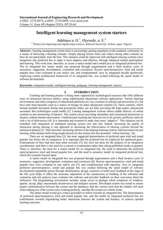 Intelligent learning management system starters