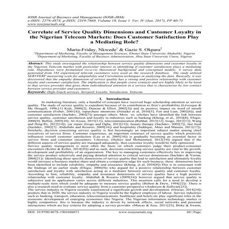 THE IMPACT OF SERVICE QUALITY AND BRAND AWARENESS ON BRAND LOYALTY: (A ...
