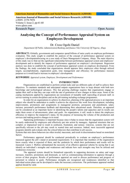Impact of Effective Performance Appraisal Systems on Employee ...